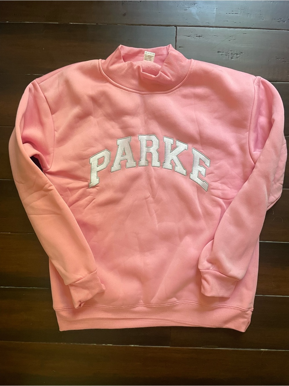 Dupe Parke Pink Mock Neck Women's Sweater